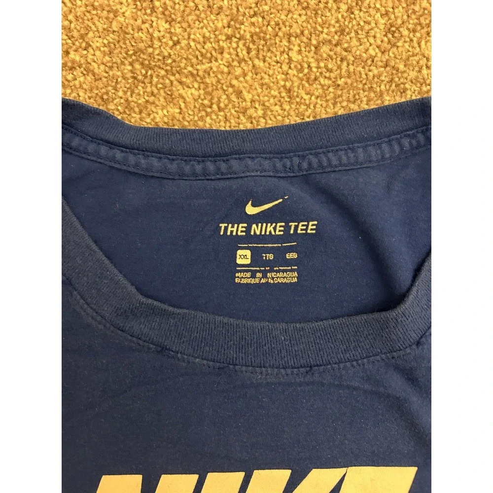 Nike Graphic T-Shirt Mens XXL Blue Excellent Futura Logo Short Sleeve Tee